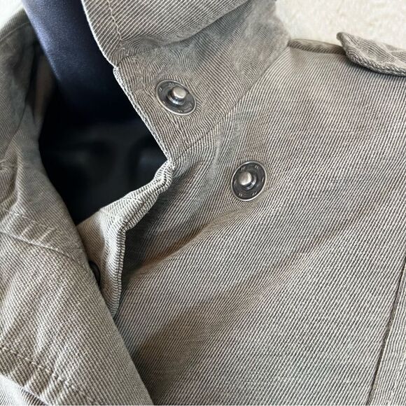 Timberland Waxed Cotton Military Style Trench Coat - Picture 9 of 16